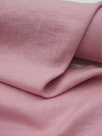 Лен костюмный с эффектом мятости цв.Пыльная роза, СОРТ2, ш.1.45м, лен-100%, 190гр/м.кв