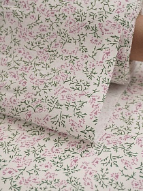 Перкаль "Алисана" цв.зеленый/сиреневый, ш.1.5м, хлопок-100%, 100гр/м.кв