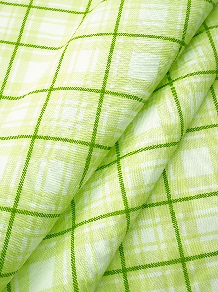 Рогожка Премиум "Клетка-диагональ", цв.салатовый, ш.1.5м, хлопок-100%, 200гр/м.кв