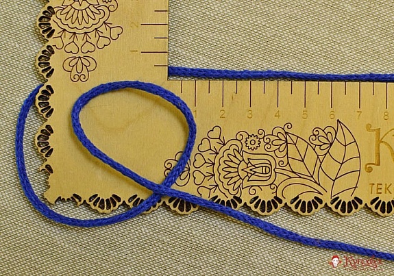 Шнур цв.василек, 3мм, хлопок-100%