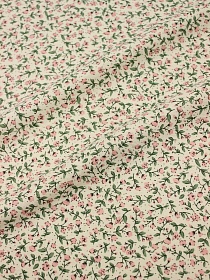Теплый хлопок "Коралловые лютики на телесно-желтом", ш.1.5м, хлопок-100%, 160гр/м.кв