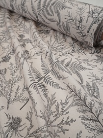 Плательная вискоза "Ягодки можжевельника" цв.св.бежево-серый, ш.1.5м, вискоза-80%, нейлон-20%