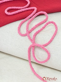 Шнур цв.розовый интенсивный, 5мм, хлопок-100%