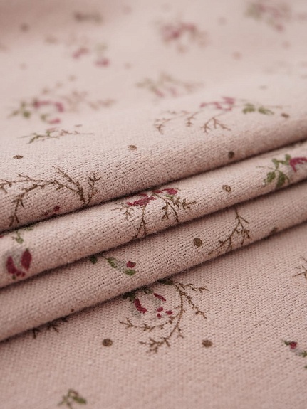 Теплый хлопок "Нежные бутончики" цв.темно-бежевый, ш.1.5м, хлопок-100%, 150гр/м.кв