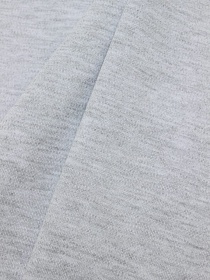 Трикотаж Интерлок цв.Св.серый меланж, ш.1.7м, Пенье, хл-60%, п/э-40%, 220гр/м.кв