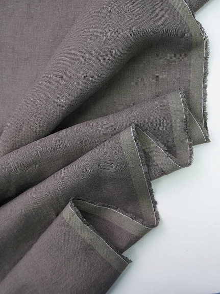 Лен постельный с эффектом мятости цв.Кофейно-коричневый флер, ш.2.45м, лен-100%, 165гр/м.кв