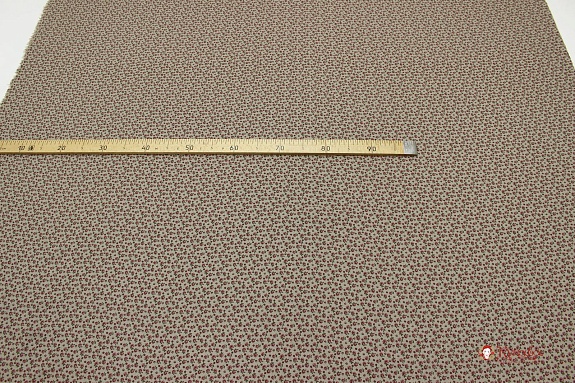 Муслин двухслойный с эф.фактурной стежки "Винтажные розочки на серо-оливковом", ш.1.43м, хл-100%