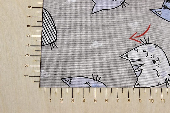 Бязь "Голубые котята на светло-сером", ВИД2, СОРТ2, ш.1.5м, хлопок-100%, 120гр/м.кв