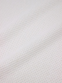 Шитье "Вышитые ромбики" цв.молочно-белый, СОРТ2, ш.1.46м (выш.часть1.3м), батист, хлопок-100%