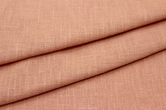 Крапива Рами (Ramie)-диагональ, цв.Пыльный розово-персиковый-2, ш.1.38м, крапива-100%, 240гр/м.кв
