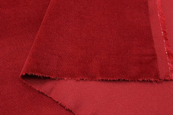 Бархат цв.Темный красно-терракотовый, ш.1.45м, хлопок-90%, лайкра-5%, п/э-5%, 280гр/м.кв