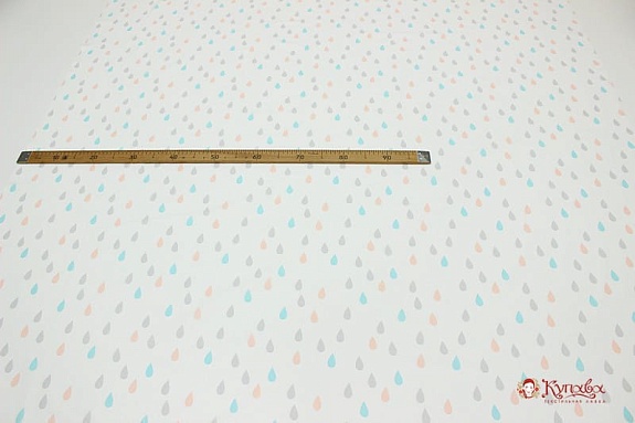 Поплин "Капитошка - мелкие капли", (комп), ш.1.5м, хлопок-100%, 110гр/м.кв