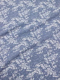 Штапель "Хрупкая нежность" цв.голубая сталь, ш.1.45м, вискоза-100%, 100гр/м.кв