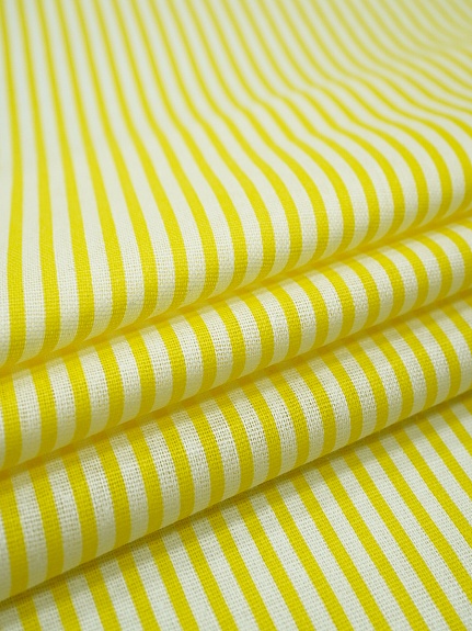 Бязь "Солнечно-желтая полоска", СОРТ2, ш.1.5м, хлопок-100%, 110гр/м.кв