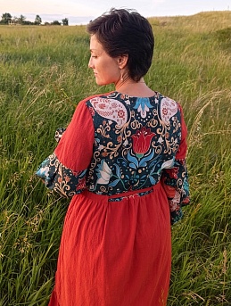 Платье из бязи "Поляна сказок"