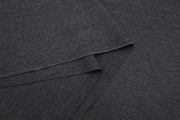 Трикотаж Интерлок цв.Темный графитово-серый меланж, ш.1.70м, Пенье, хл-100%, 220гр/м.кв