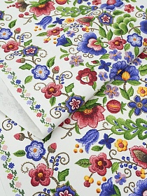 Дорожка "Расписная вышивка", ш.0.5м, хлопок-100%, 228гр/м.кв
