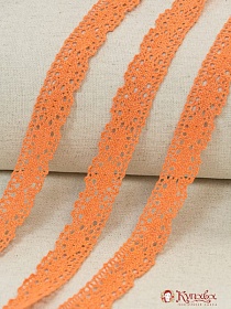 Кружево хлопок-90%, п/э-10%, 25мм, цв.винтажно-оранжевый