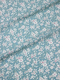 Штапель "Малика" цв.бирюзово-зеленый винтаж, СОРТ2, ш.1.42м, вискоза-100%, 90гр/м.кв