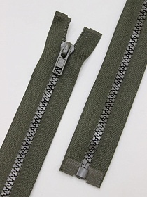 Молния тракторная №5 цв.темно-зеленый хаки-2,   55см