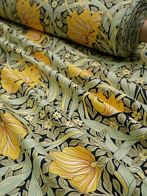 Перкаль Премиум Цифр.печать "Иоланта" (крупный рисунок) цв.черный, ш.1.5м, хл-100%, 150гр/м.кв