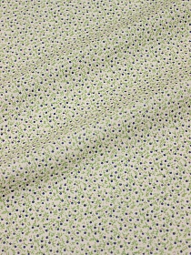 Импорт. хлопок "Россыпь синих мелких цветочков на св.бежево-оливковом", ВИД2, ш.1.5м, хл-100%