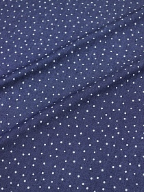 Джинсовая ткань "Россыпь гороха на чернильной джинсе", ш.1.45м, хл-85%, п/э-15%, 135гр/м.кв