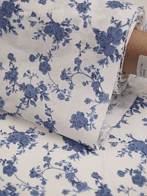 Перкаль "Микаэла" цв.синий, ш.1.5м, хлопок-100%, 100гр/м.кв