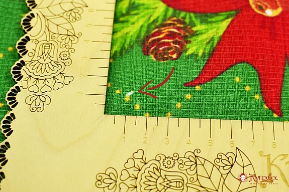 Вафельная ткань "Новый год (цв.красный)", хлопок-100%, шир-1.5 м
