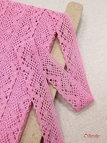 Кружево цв.розовый, ш.28мм, хлопок-90%, п/э-10%