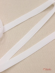 Лента бархатная цв.Белый, ш.9мм, полиэстер-100%
