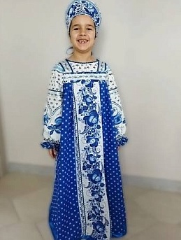 Комплект детский из полульна "Гжель" Юлии Пойдуловой 