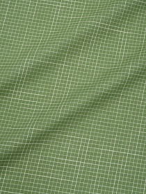Пестрядь "Мелкая клетка - штрих" цв.зеленый папоротник, ш.1.45м, хлопок-100%, 100гр/м.кв