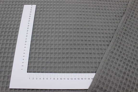 Вафельное премиум-полотно "Бохо" цв.шалфей, СОРТ2, ш.1.8м, хлопок-100%, 240гр/м.кв