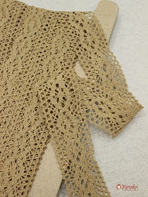 Кружево цв.темно-песочный, ВИД2,ш.39мм, хлопок-90%, п/э-10%