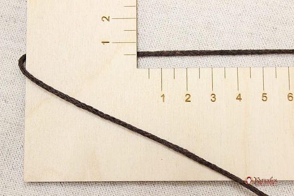 Шнур цв.горький шоколад, 2мм, хлопок-100%