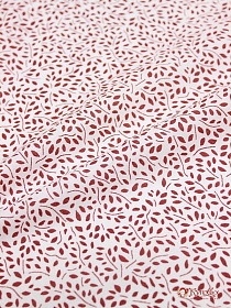 Перкаль "Мелкая листва" цв.бордово-коричневый, ш.1.5м, хлопок-100%, 105гр/м.кв