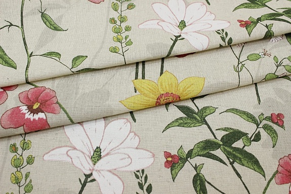 Полулен "Льняная весна" (на суровом), ш.1.5м, лен-30%, хлопок-70%, 140г/м.кв