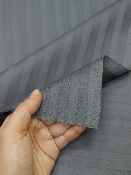 Сатин-страйп цв.Серый с бирюзовым оттенком (1см*1см), ш.2.2м, хлопок-100%, 125гр/м.кв