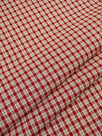 Пестрядь "Клетка" цв.красно-бордовый/бежевый. (комп), ш.1.5м, хлопок-100%, 150гр/м.кв