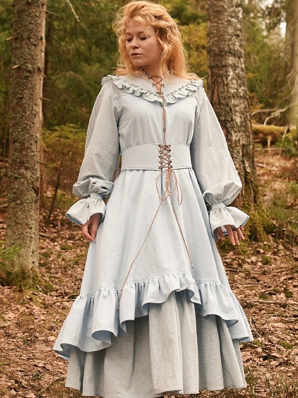 Платье из вареного хлопка и хлопка крэш