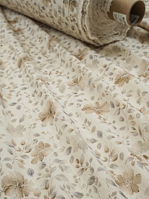 Хлопколен с вареным эффектом "Мелодия осени", ш.2.5м, хл-92%, лен-8%, 110гр/м.кв