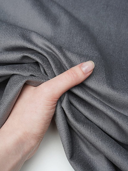 Бархат цв.Мокрый асфальт, ш.1.5м, хлопок-90%, лайкра-5%, п/э-5%, 280гр/м.кв