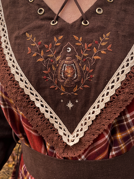 Платье из Фуле "Клетка"