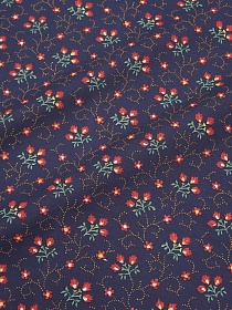 Перкаль "Ясиня" цв.чернильно-фиолетовый, ш.1.5м, хлопок-100%, 120гр/м.кв