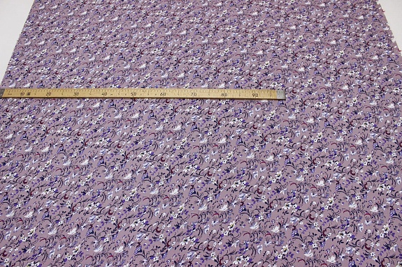 Штапель "Марисоль" цв.серо-лиловый, ш.1.44м, вискоза-100%, 90гр/м.кв