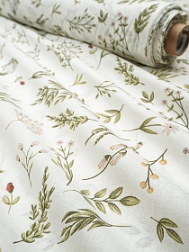 Перкаль "Травушка", ш.1.5м, хлопок-100%, 100гр/м.кв