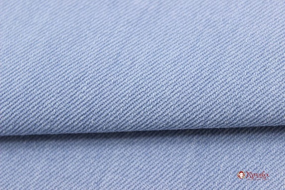 Брак(цена снижена) Плотная джинсовая ткань цв.Голубой, ш.1.49м, хл.-95%, п/э-5%, 310гр/м.кв
