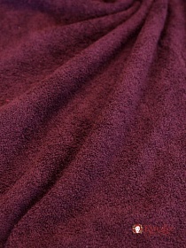 Мерный лоскут(ткань в отрезах) - Махровая ткань цв.Темная вишня, ш.1.5м, хлопок-100%, 350гр/м.кв