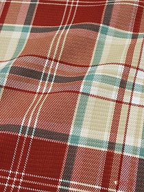 Вафельное полотно (холст) "Фокстрот" цв.бежевый/красный терракот, ш.0.5м, хлопок-100%, 165гр/м.кв